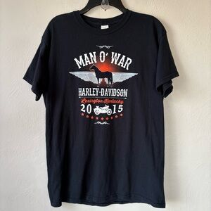 🎁5/$25 Harley Davidson 2015 Lexington Man O War Short Sleeve T-Shirt